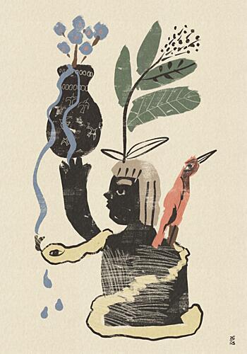 Botanical Spirit Figure Nature morte reproduction