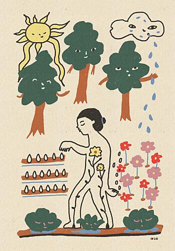 Inner Garden Growth Art Print by Raipa Studio