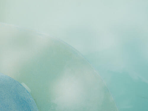 Soft Aqua Curves Art Print