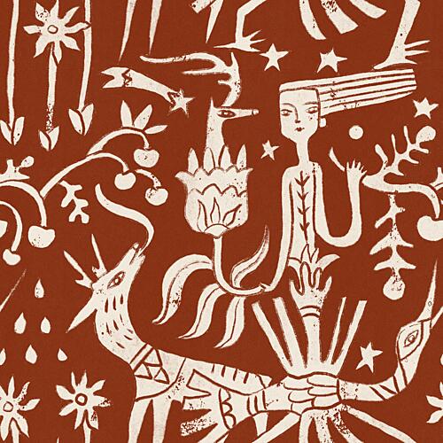 Enchanted Forest Gathering Art Print by Raipa Studio