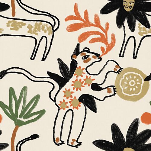 Whimsical Woodland Creatures Art Print by Raipa Studio