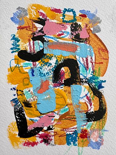 Vibrant Abstract Strokes Art Print by Irene Chua