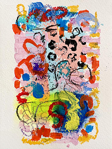 Vibrant Abstract Expression Art Print by Irene Chua