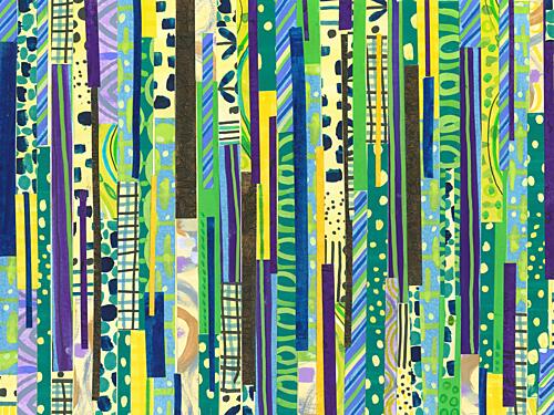 Vibrant Patterned Stripes Art Print