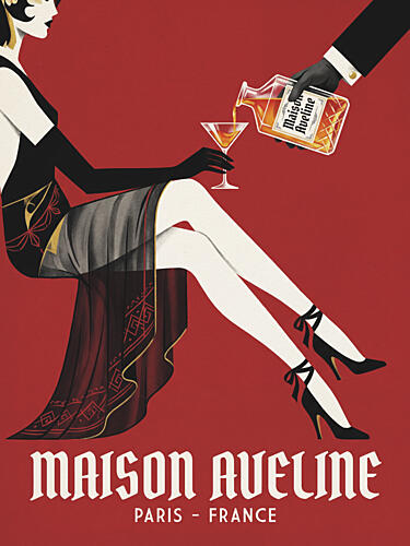 Art Deco Paris Cocktail Art Print