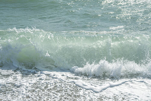 Rolling Aqua Wave Art Print by Christa Stroo