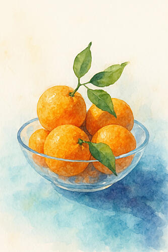 Watercolor Citrus Still Life Art Print by Natalie Bruns