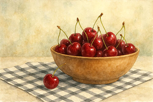 Sweet Summer Cherries Art Print