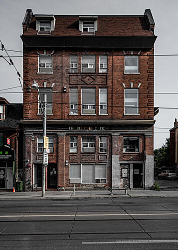 Old Urban Brick Building Art Print by The Learning Curve Photography