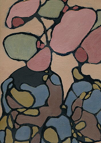 Muted Organic Shapes Art Print by Lena Ru