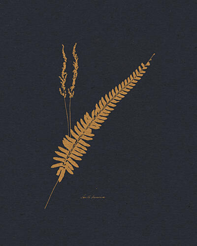 Golden Fern and Grass Doré reproduction