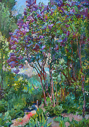 Vibrant Lilac Garden Art Print