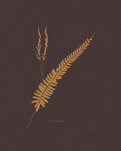 Golden Fern and Grass Doré reproduction