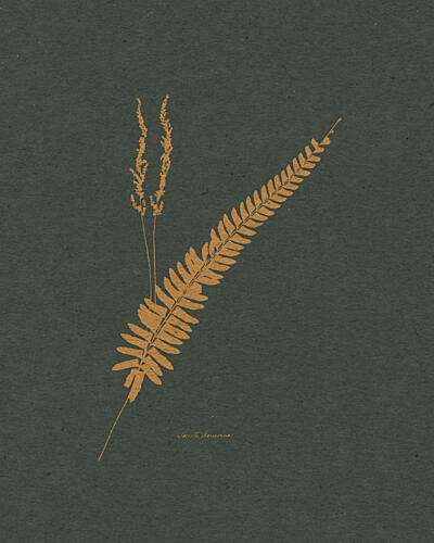 Golden Fern and Grass Doré reproduction