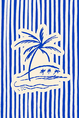 Tropical Island Palm Art Print