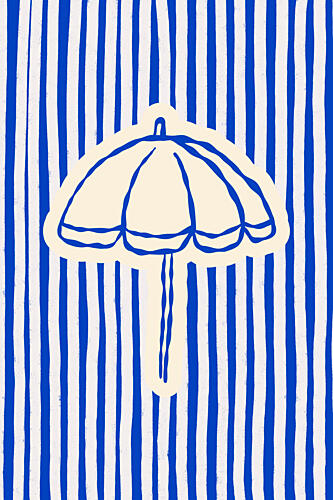 Beach Umbrella Stripes Art Print