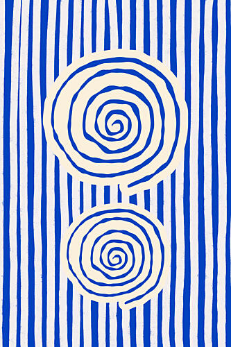 Abstract Blue Spirals Art Print by Treechild