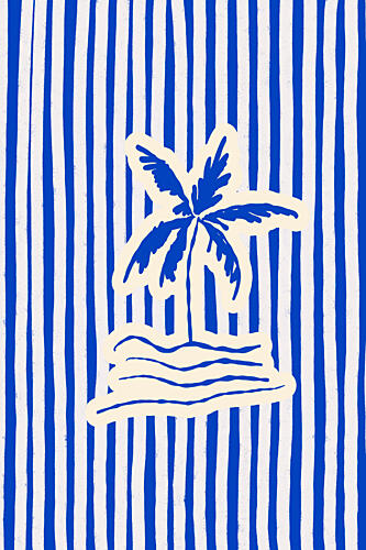 Blue Palm Island Art Print by Treechild
