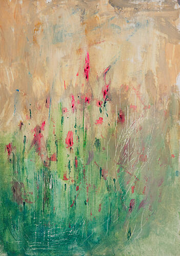 Vibrant Floral Abstract Art abstrait reproduction