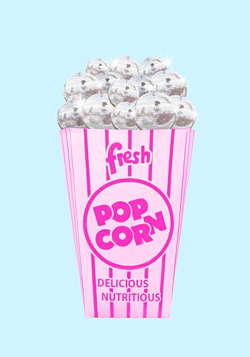 Pink Disco Popcorn Art Print