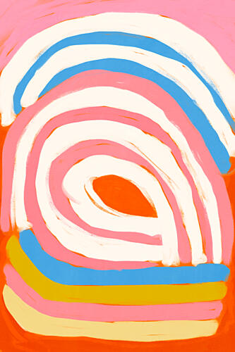Colorful Abstract Arches Art Print by Treechild
