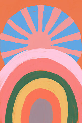 Joyful Sunrise Art Print by Treechild