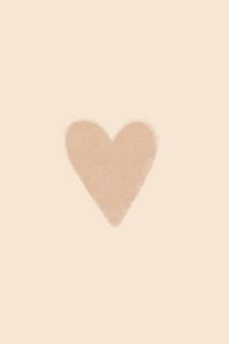 Soft Beige Heart Art Print