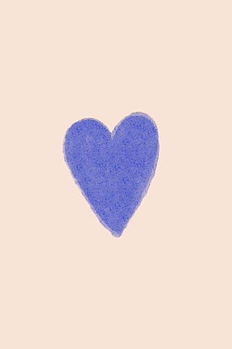 Simple Blue Heart Art Print