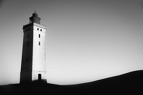 Solitary Lighthouse Dune Art Print by Theodor Gerhamn