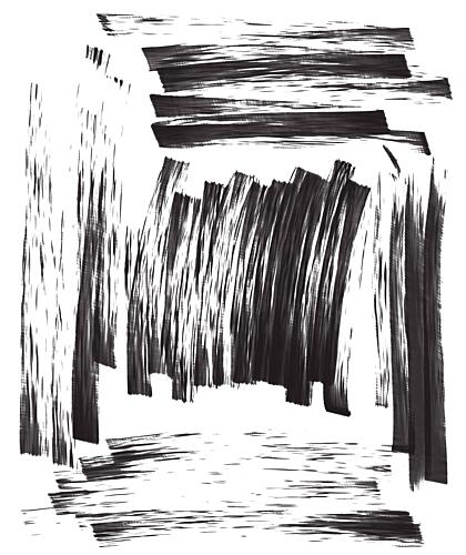 Bold Black Strokes Art Print by Josie George