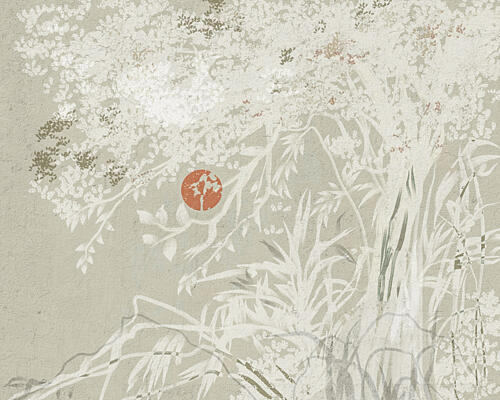 Tranquil Botanical Sunset Art Print by Josie George