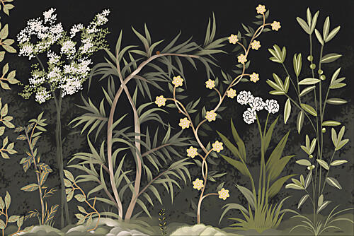Dark Botanical Garden Art Print by Josie George