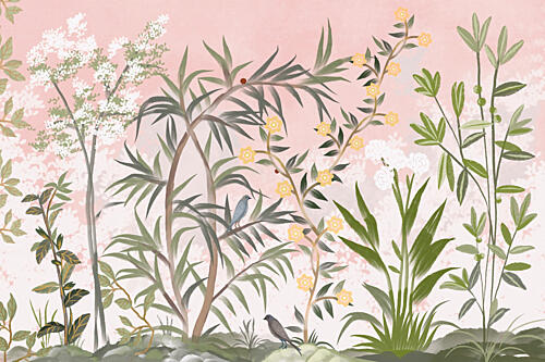 Pink Botanical Garden Art Print by Josie George