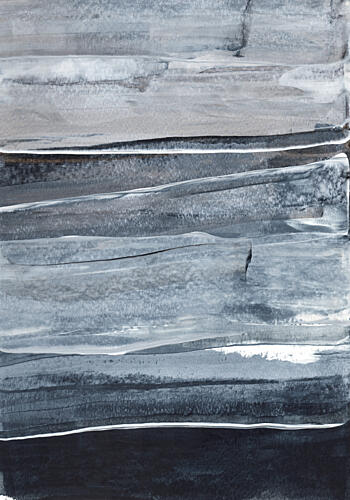 Layered Grey Abstract Art Print by Uplusmestudio