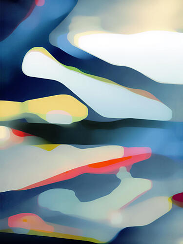 Fluid Abstract Glow Art Print by Angelo Cerantola