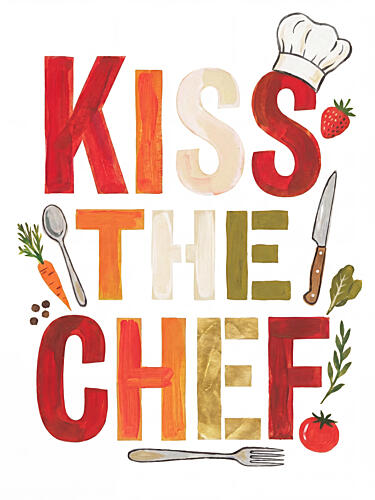 Kiss the Chef Art Print
