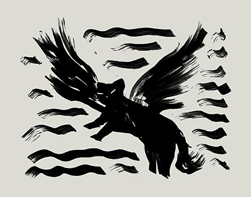 Dynamic Flying Pig Art Print by Josie George