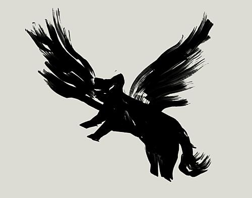 Soaring Mythical Beast Art Print by Josie George