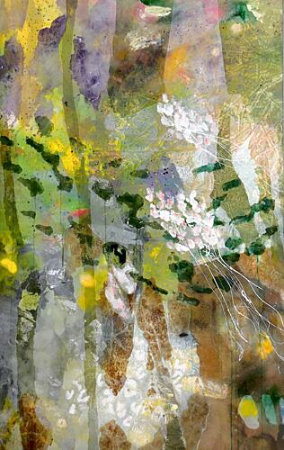 Serene Forest Bloom Art Print by Poovi Art