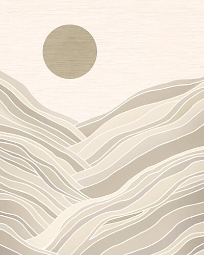 Minimalist Mountain Sun Minimaliste reproduction