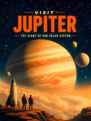 Jupiter Planet Exploration Art Print by Taudalpoi