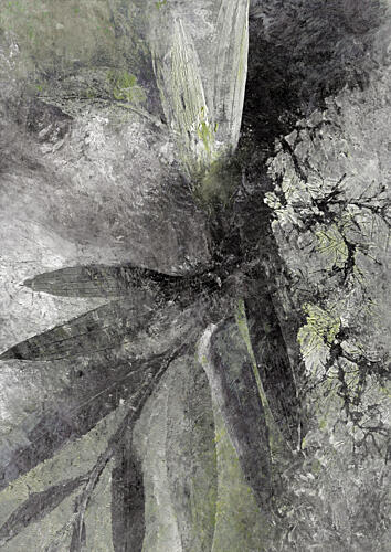 Organic Green Abstract Art abstrait reproduction