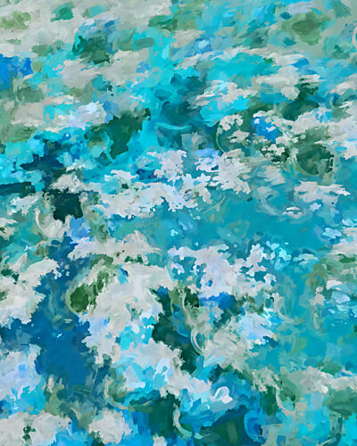 Aqua Marine Abstract Art Print