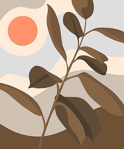 Desert Plant Sun Art Print