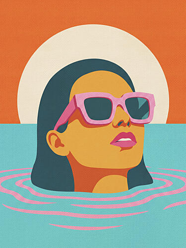 Pink Sunglasses Summer Art Print