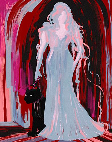 Mysterious Woman Panther Art Print by Josie George