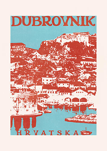 Dubrovnik Croatia Old Port Européen reproduction