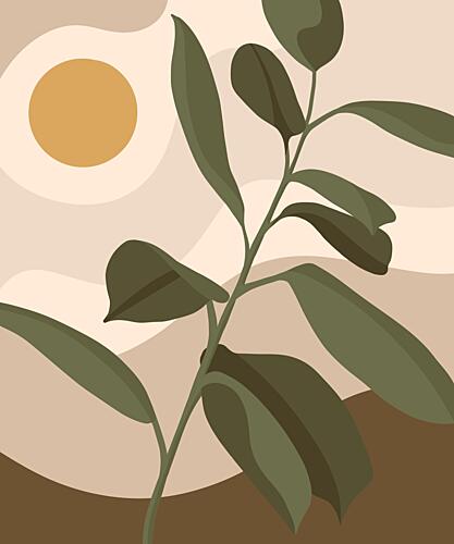 Earthy Desert Plant Art Print