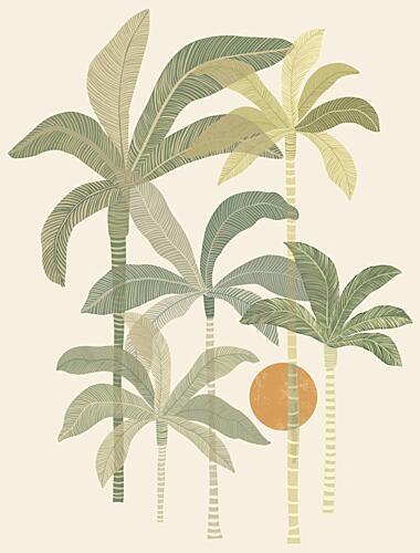 Tropical Palm Sunset Art Print