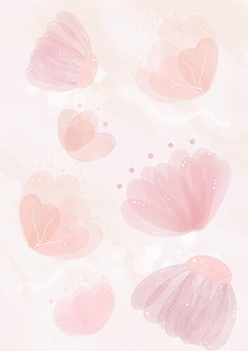 Soft Pink Watercolor Blooms Art Print by Saskia Michele
